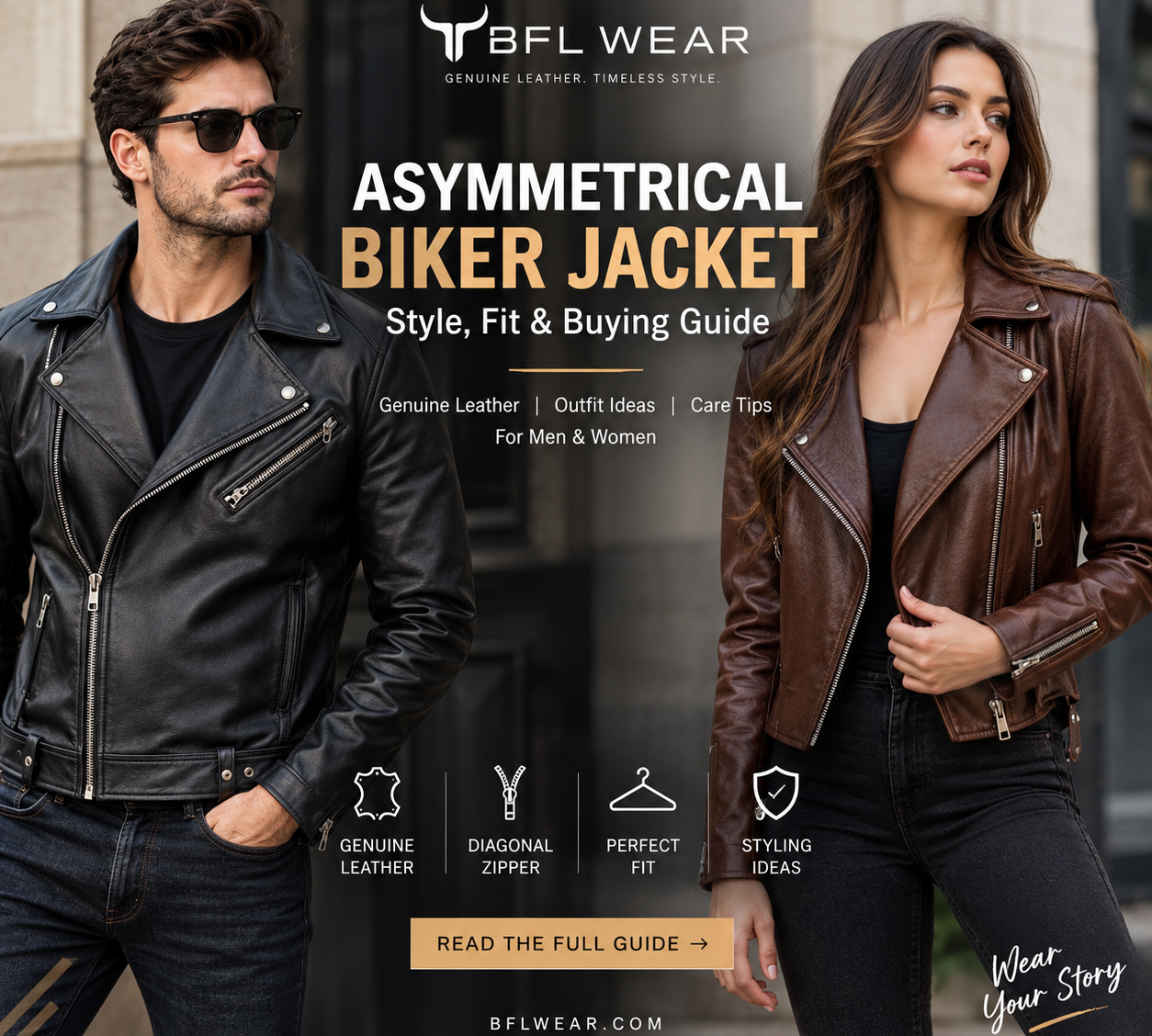 asymmetrical leather biker jacket