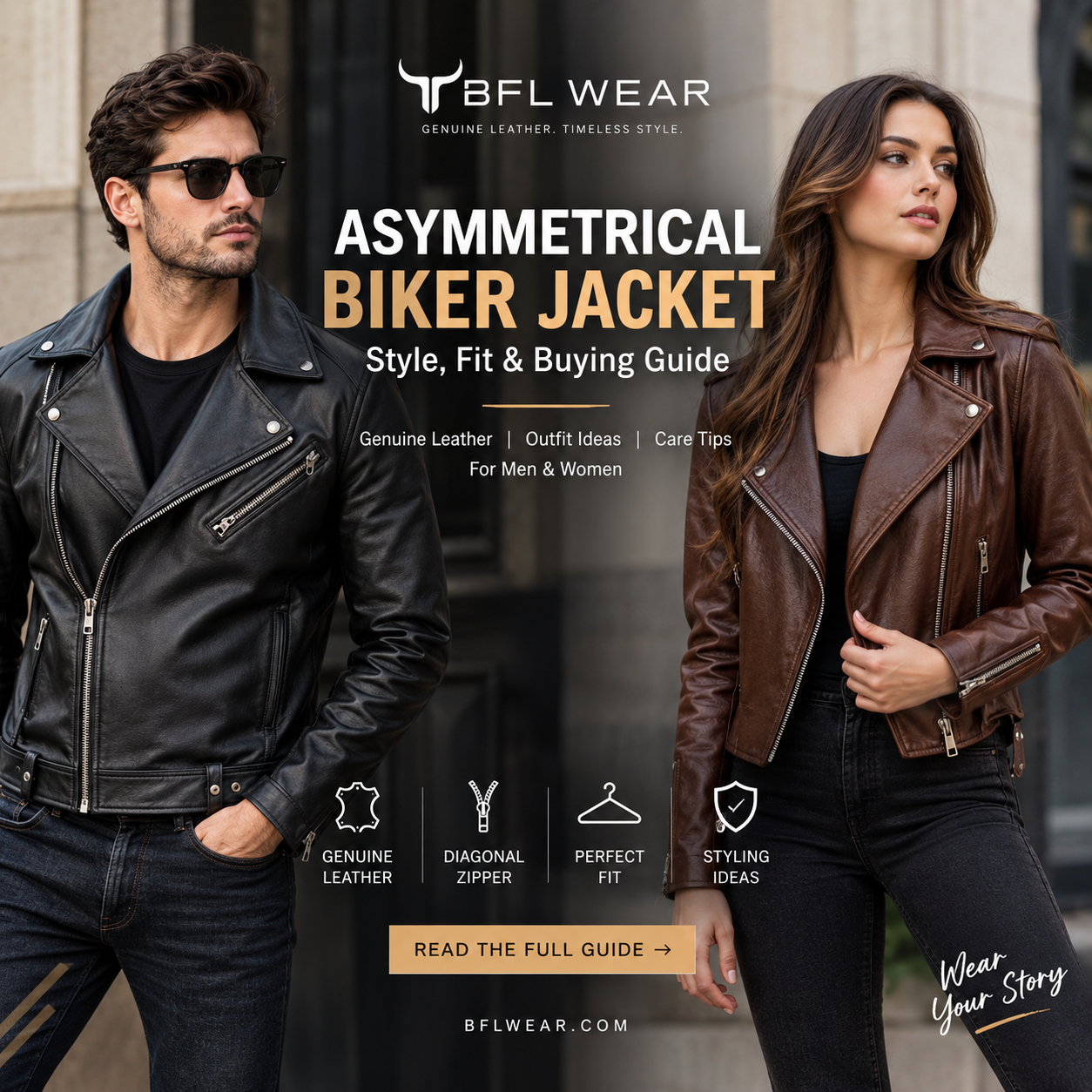 asymmetrical leather biker jacket