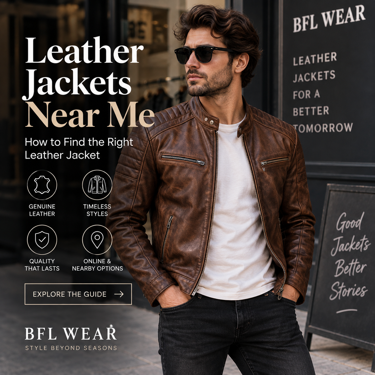 Explore stylish leather jackets from BFL Wear for everyday wear.