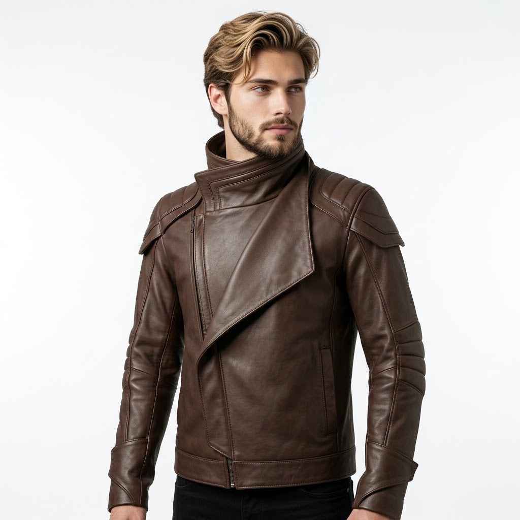 Convertible Flap-Front Leather Jacket | Stylish Premium Biker Jacket