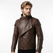 Convertible Flap-Front Leather Jacket | Stylish Premium Biker Jacket
