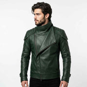 Convertible Flap-Front Leather Jacket | Stylish Premium Biker Jacket