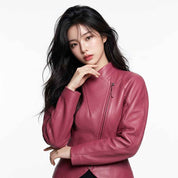 Women’s Sculpted Cocoon Leather Jacket | Stylish Premium Leather Jacket