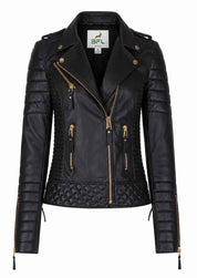 BFL Raven Women’s Premium Black Genuine Leather Jacket