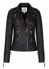 BFL Raven Women’s Premium Black Genuine Leather Jacket.