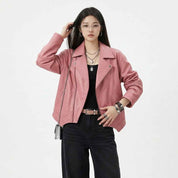 Asymmetric Relaxed Sculpted Leather Jacket | Premium Women’s Leather Jacket