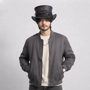 Men’s Genuine Leather Hat | Premium Western Gothic Fashion Hat
