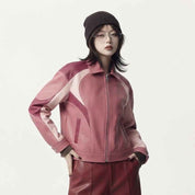 Women’s Game Day Leather Jacket | Premium Sporty Fashion Jacket