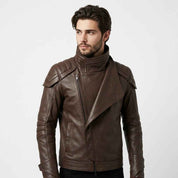 Convertible Flap-Front Leather Jacket | Stylish Premium Biker Jacket