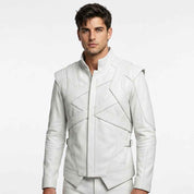 Layered Harness-Panel Leather Jacket | Stylish Premium Biker Jacket