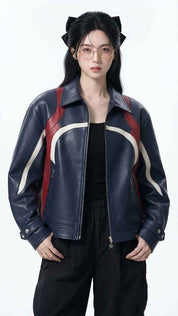 Women’s 4th of July Leather Jacket | Premium Patriotic Fashion Jacket