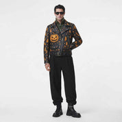 Men’s Halloween Leather Jacket | Premium Studded Biker Jacket