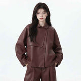Women’s Oversized Double-Layer Leather Jacket | Premium Leather Jacket