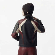 Women’s Game Day Leather Jacket | Premium Sporty Fashion Jacket