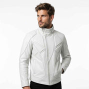 Architectural Panel Leather Jacket | Stylish Premium Structured Jacket