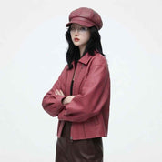 Women’s Sculpted Panel Leather Jacket | Premium Genuine Leather Jacket