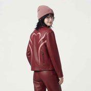 Women’s Valentine’s Day Leather Jacket | Premium Romantic Fashion Jacket