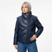 Sculpted Asymmetric Puffer Jacket | Women’s Stylish Premium Jacket