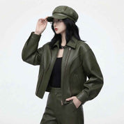 Women’s Sculpted Panel Leather Jacket | Premium Genuine Leather Jacket