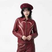 Women’s Valentine’s Day Leather Jacket | Premium Romantic Fashion Jacket