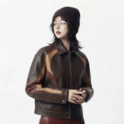 Women’s Game Day Leather Jacket | Premium Sporty Fashion Jacket