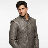 Layered Harness-Panel Leather Jacket | Stylish Premium Biker Jacket