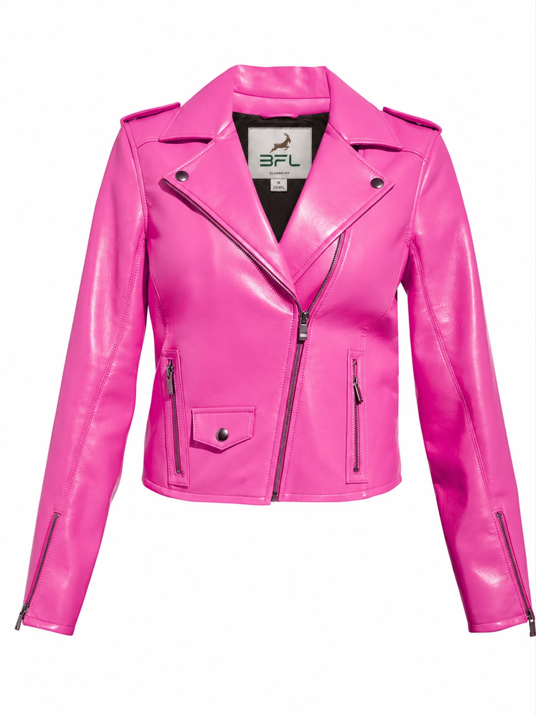 BFL Aurora Pink Leather Jacket