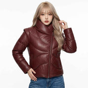 Sculpted Asymmetric Puffer Jacket | Women’s Stylish Premium Jacket