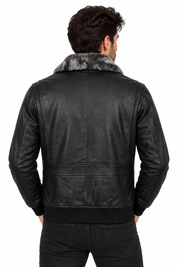 BFL Arctic Aviator Leather Jacket – Men’s Winter Flight Jacket BFL