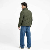 Men’s Diagonal Ribbed Puffer Jacket | Stylish Premium Winter Jacket