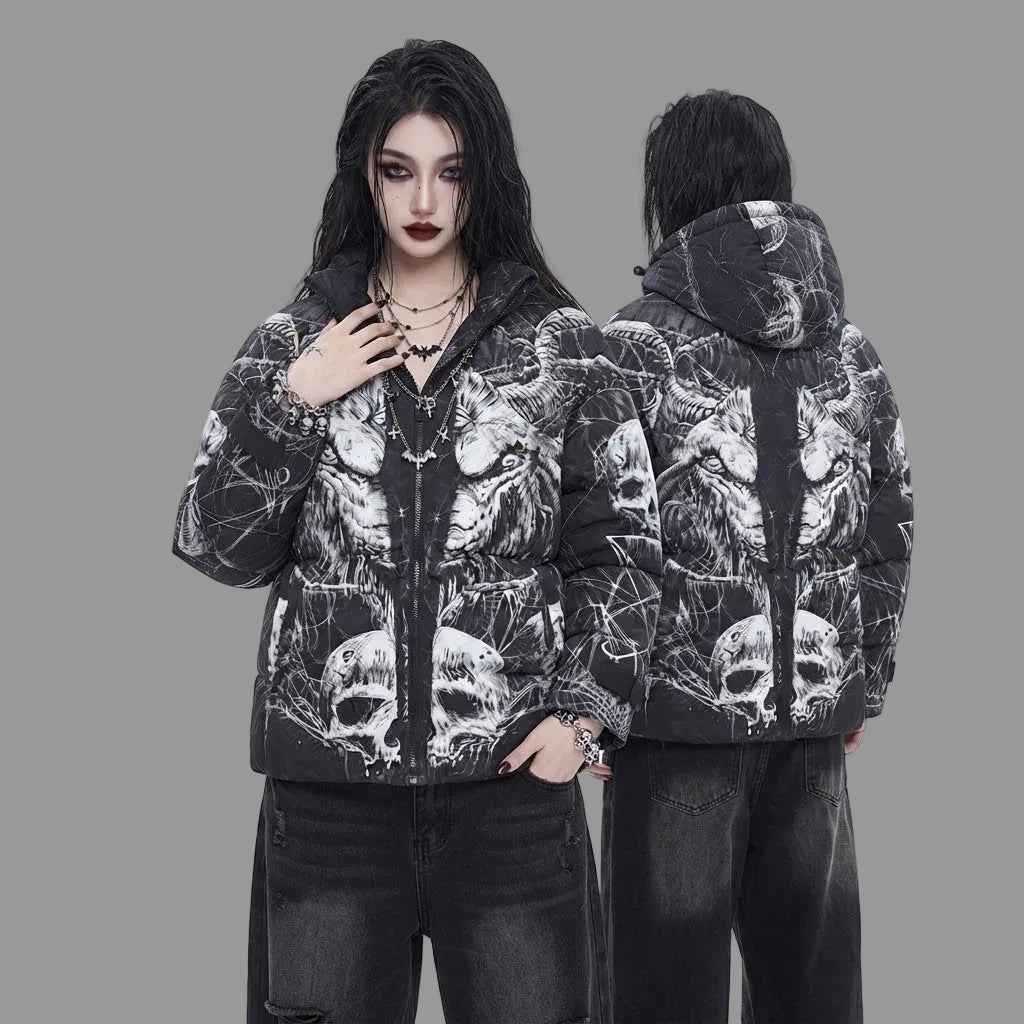 Women’s Halloween Puffer Jacket | Premium Quilted  Jacket for Halloween