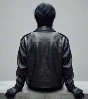 BFL Men’s Titan Black Racer Jacket – Premium Leather Motorcycle Jacket