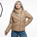 Sculpted Asymmetric Puffer Jacket | Women’s Stylish Premium Jacket