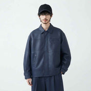 Men’s Oversized Utility Leather Jacket | Premium Leather Jacket