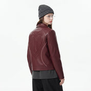 Women’s Valentine’s Day Leather Jacket | Premium Wine Red Leather Jacket