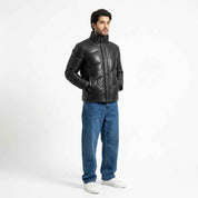 Men’s Diagonal Ribbed Puffer Jacket | Stylish Premium Winter Jacket