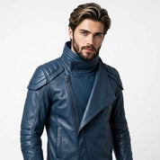 Convertible Flap-Front Leather Jacket | Stylish Premium Biker Jacket