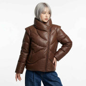 Sculpted Asymmetric Puffer Jacket | Women’s Stylish Premium Jacket
