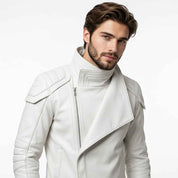 Convertible Flap-Front Leather Jacket | Stylish Premium Biker Jacket