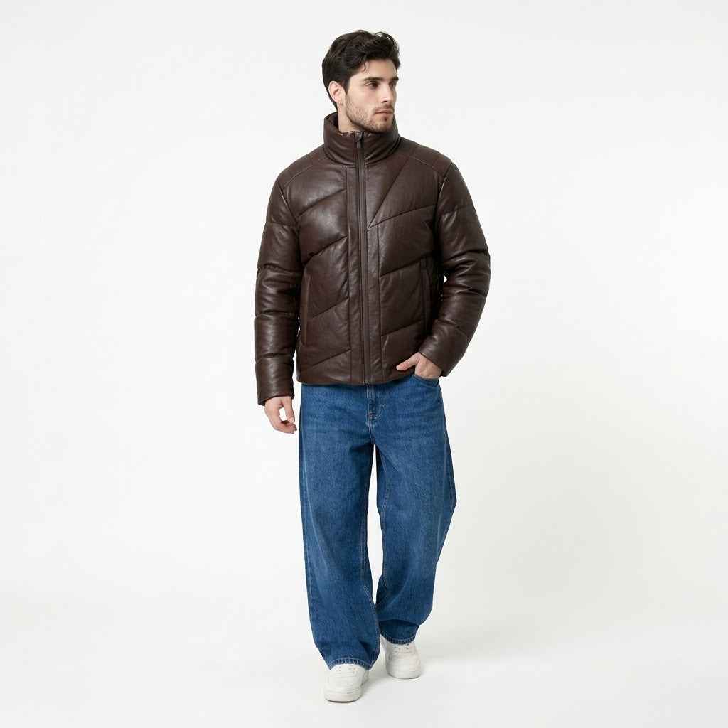 Men’s Technical Panelled Puffer Jacket | Stylish Premium Winter Jacket