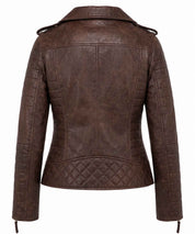 BFL Heritage Women’s Brown Sheepskin Leather Jacket – Premium Outerwear