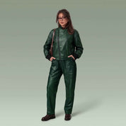 Women’s Moto-Bomber Leather Jacket | Stylish Biker Flight Jacket