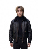 BFL Airman Leather Bomber Jacket – Men’s Aviator Jacket