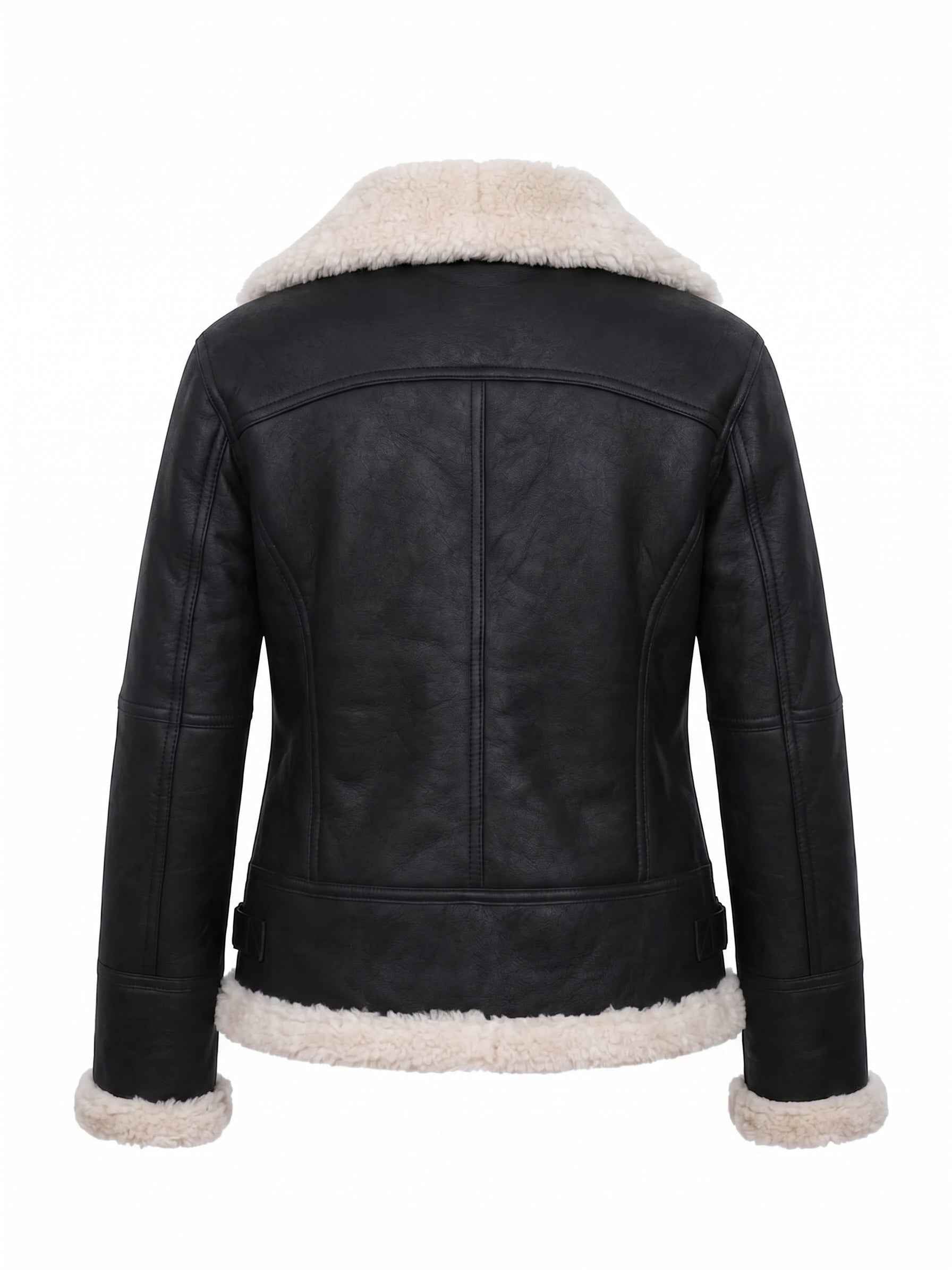 BFL Women’s Alpine Crest Shearling Leather Jacket – Dark Brown