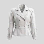 BFL Elegant Sculpted Peplum Jacket – Women’s Premium Leather Jacket