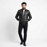 Leder Bomberjacke für Herren – Moderner Utility-Stil
