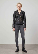 BFL Raven Women’s Premium Black Genuine Leather Jacket