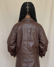 BFL Women’s Dark Brown Leather Jacket