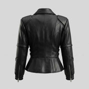 BFL Elegant Sculpted Peplum Jacket – Women’s Premium Leather Jacket