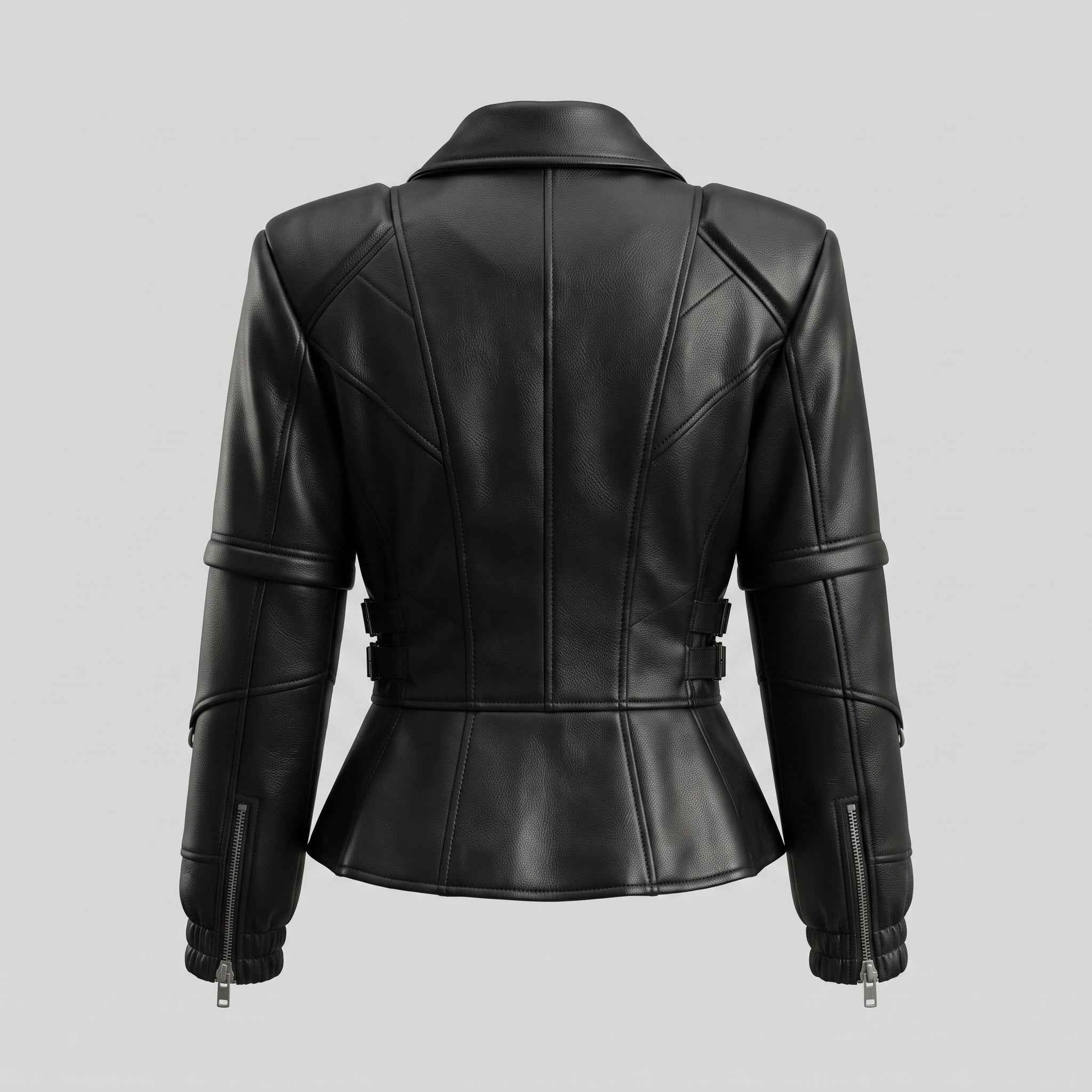 BFL Elegant Sculpted Peplum Jacket – Women’s Premium Leather Jacket